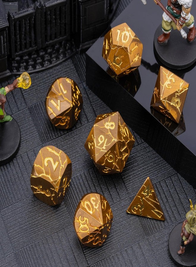 weyano Dungeons and Dragons Dice Metal Dice Set with Gift Case, Polyhedral Dice Set for RPG D&D RPG Tabletop Games Dice Set - Image 3